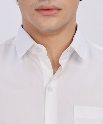 Stain - Free Half Sleeve White Shirt™