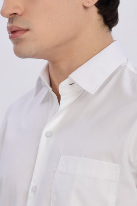 Stain - Free Half Sleeve White Shirt™