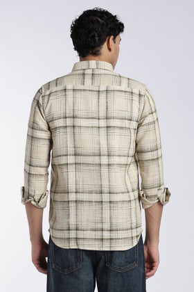 Sage Green Checked Stain-Free Flannel Shirt