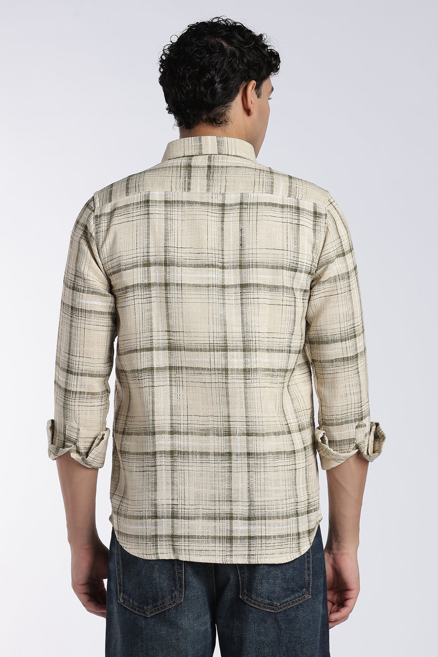 Sage Green Checked Stain-Free Flannel Shirt