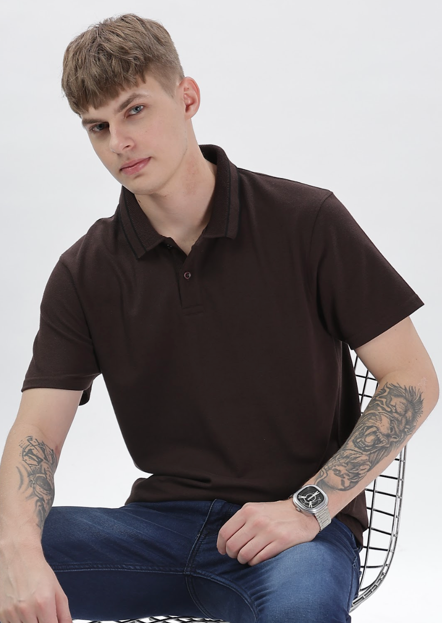 Coffee Brown Polo Tshirt