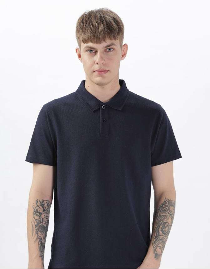 Solid Navy - Polo Tshirt