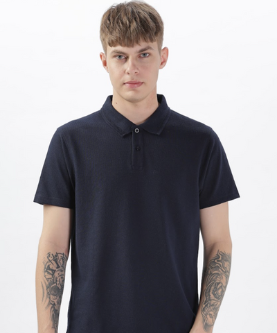 Solid Navy - Polo Tshirt