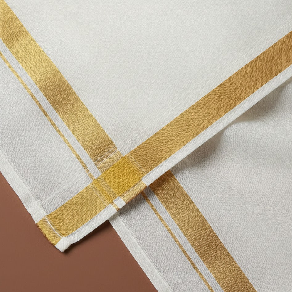 Stain - Free Dhoti White with Gold Jari
