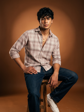 Legar Pink Checked Stain - Free Shirt