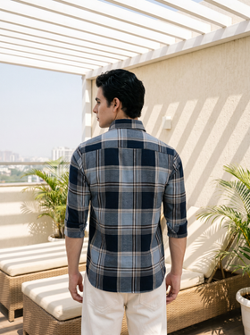 Brushed Blue Stain - Free Flannel Shirt