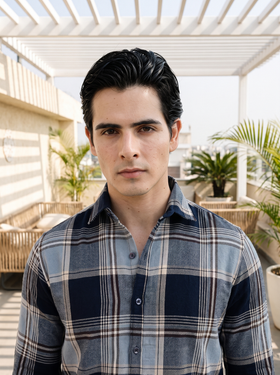 Brushed Blue Stain - Free Flannel Shirt