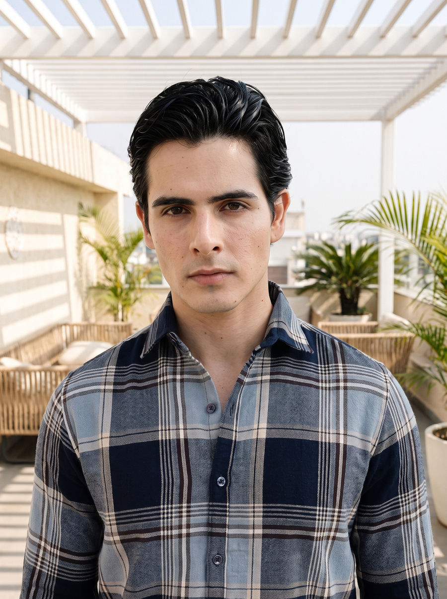 Brushed Blue Stain - Free Flannel Shirt