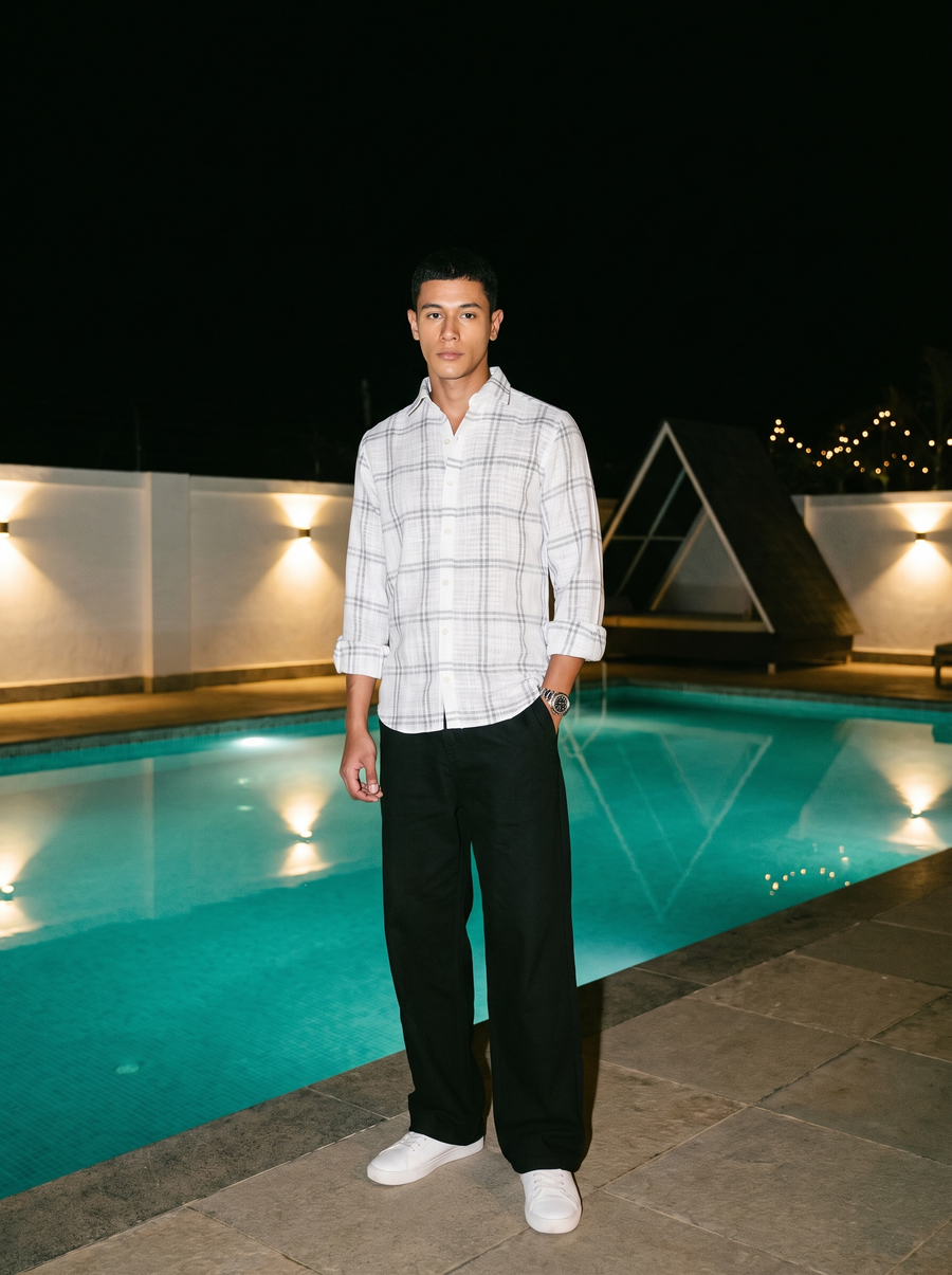 White Box Checked Stain - Free Flannel Shirt