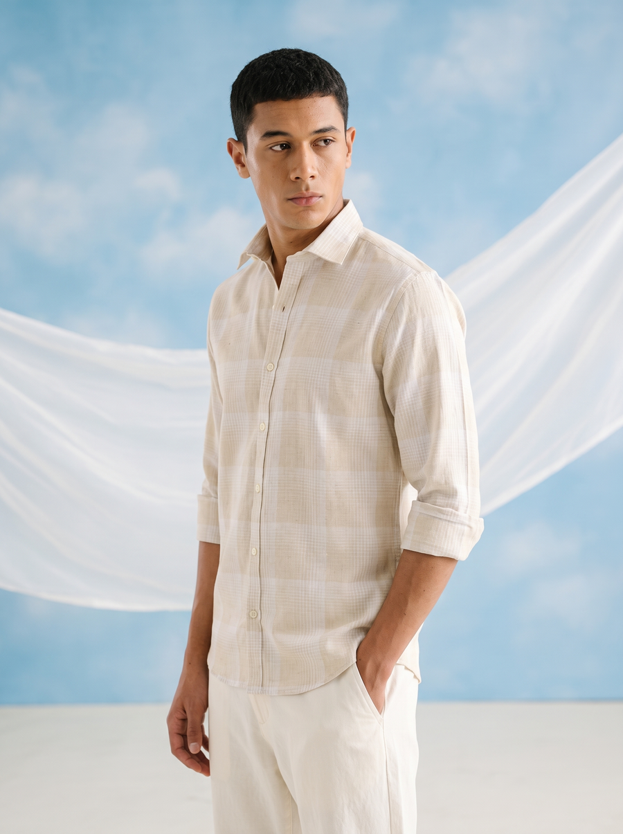 Oat Bamboo Linen Stain Free Shirt