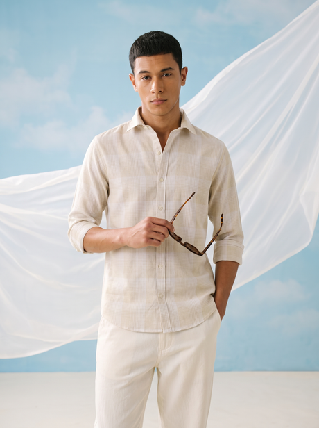 Oat Bamboo Linen Stain Free Shirt
