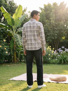 Mocha Grove Bamboo Linen Stain-Free Shirt