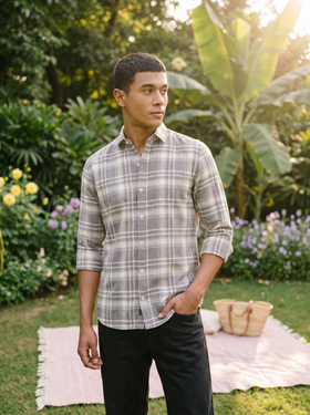 Mocha Grove Bamboo Linen Stain-Free Shirt