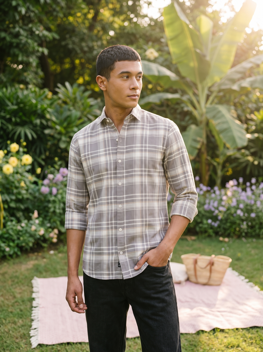 Mocha Grove Bamboo Linen Stain-Free Shirt