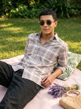 Mocha Grove Bamboo Linen Stain-Free Shirt