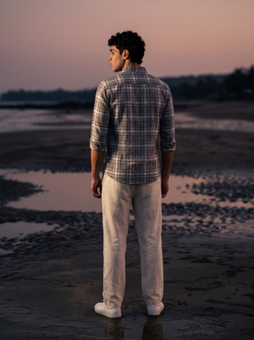 Smoke Grey Bamboo Linen Stain-Free Shirt