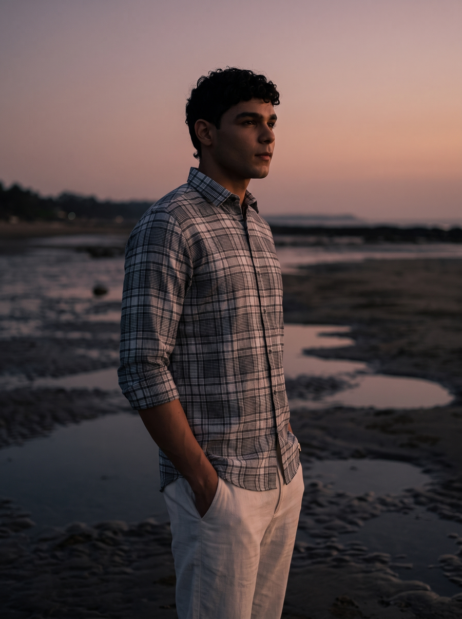 Smoke Grey Bamboo Linen Stain-Free Shirt