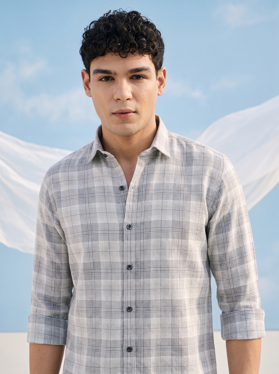 Silver Slate Bamboo Linen Stain-Free Shirt