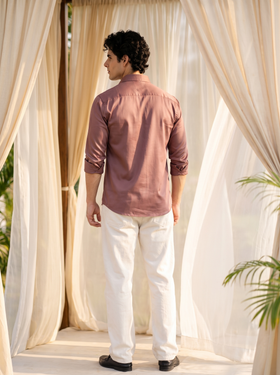 Smoked Rose Satin Stain-Free Shirt