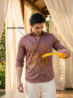 Smoked Rose Satin Stain-Free Shirt