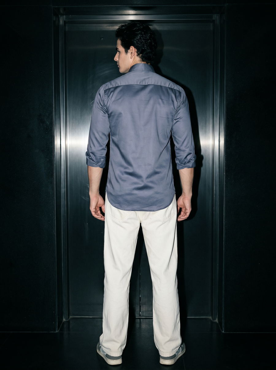 Urban Grey Satin Stain-Free Shirt