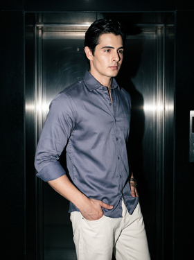 Urban Grey Satin Stain-Free Shirt