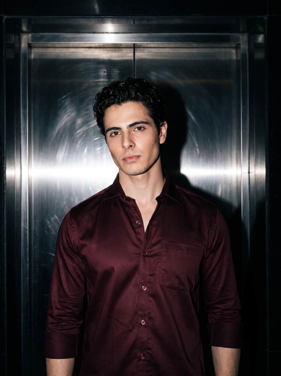 Tannin Maroon Satin Stain-Free Shirt