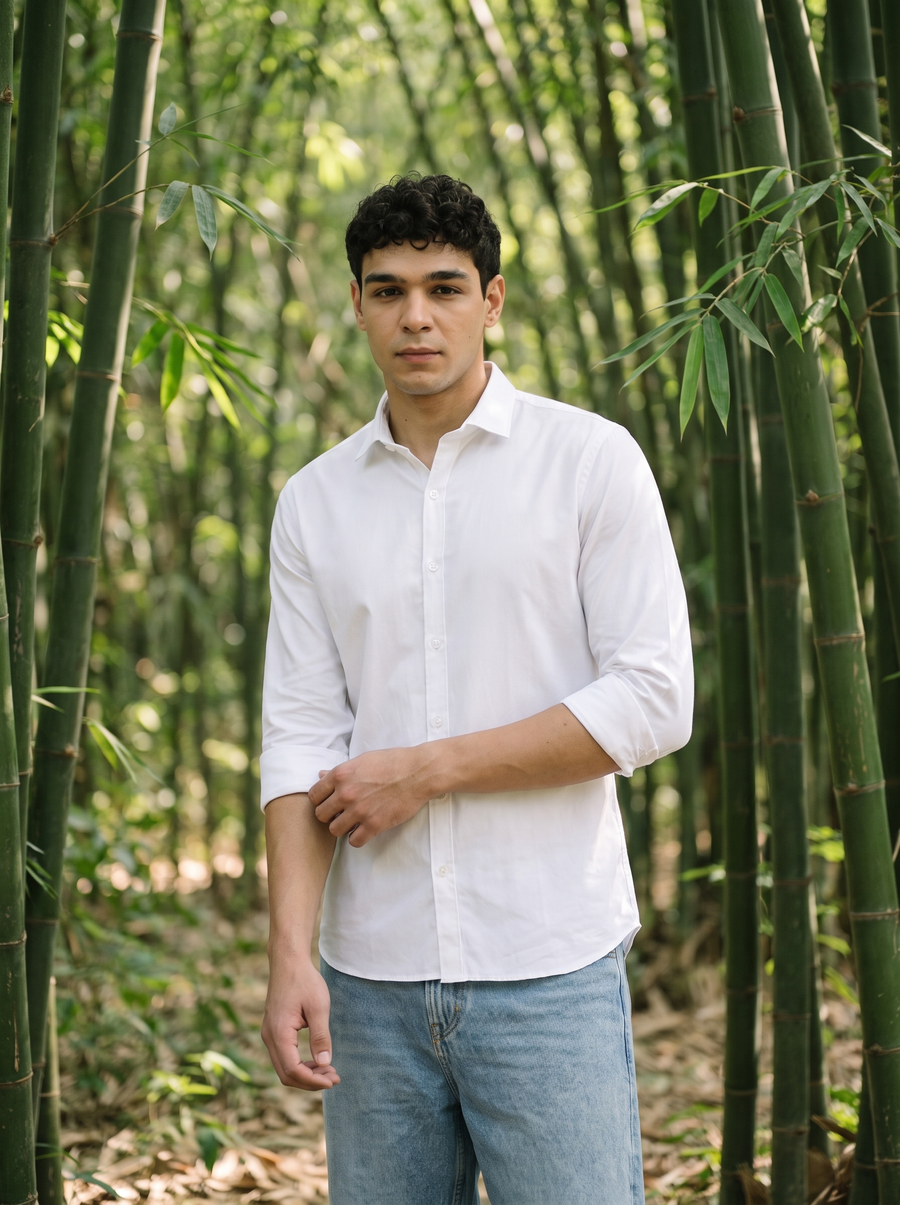 Stain - Free Bamboo Cotton White Shirt™