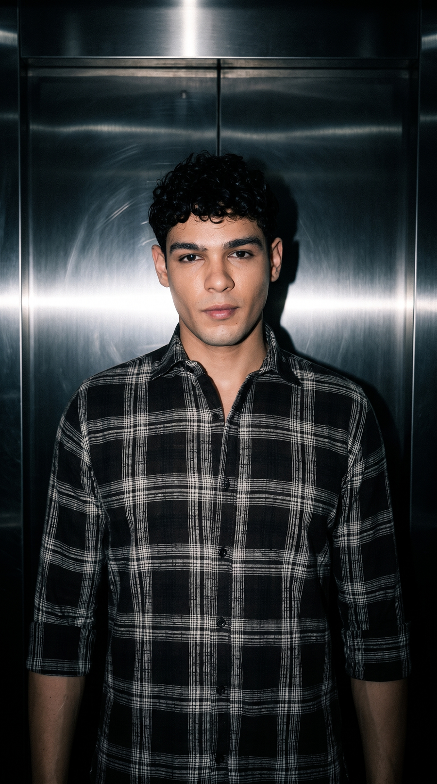 Pearl Black Checked Stain-Free Flannel Shirt