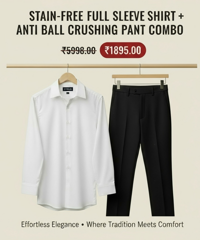 Stain Free Shirt (Full Sleeve) + Anti Ball Crushing Pant Combo