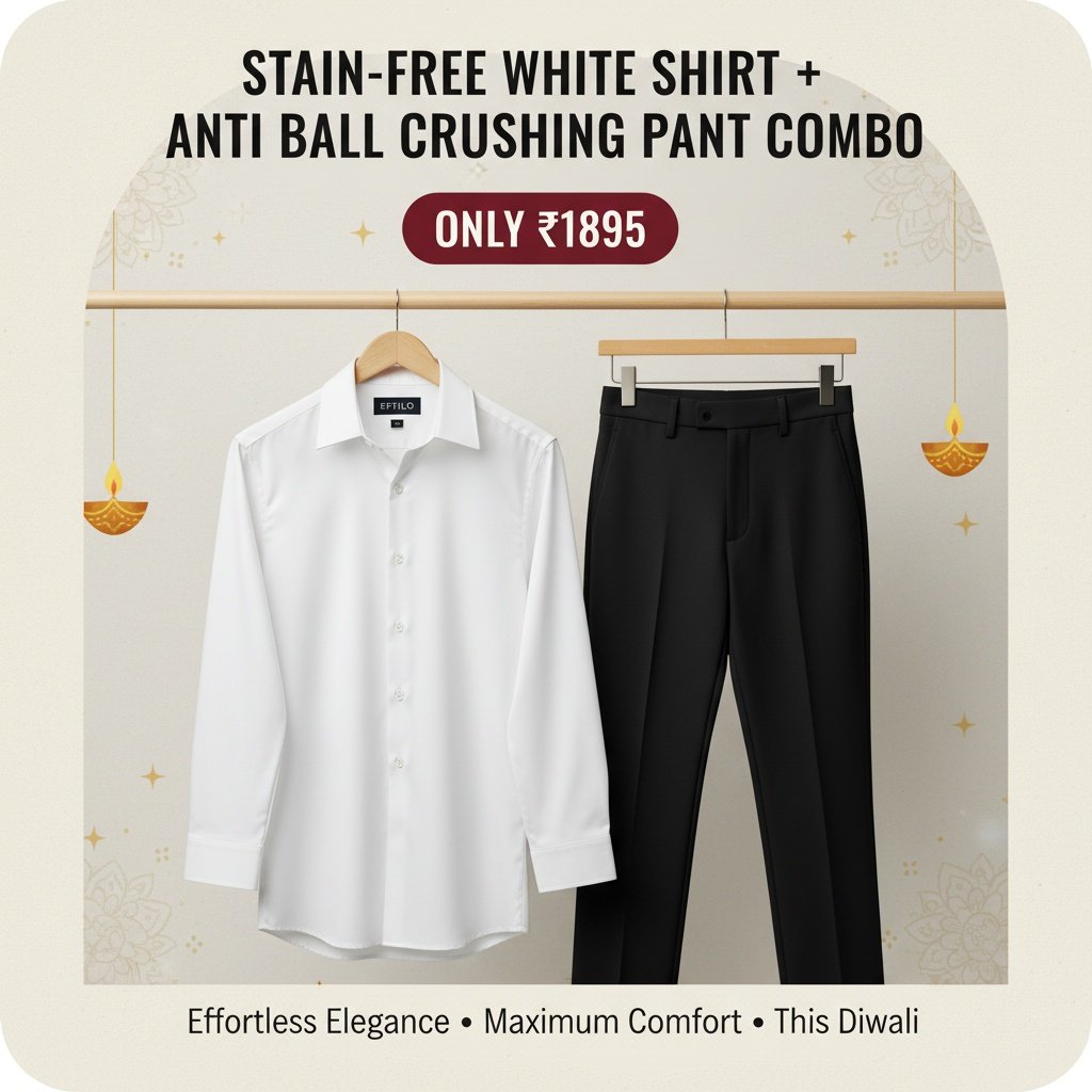 Stain Free Shirt (Full Sleeve) + Anti Ball Crushing Pant Combo
