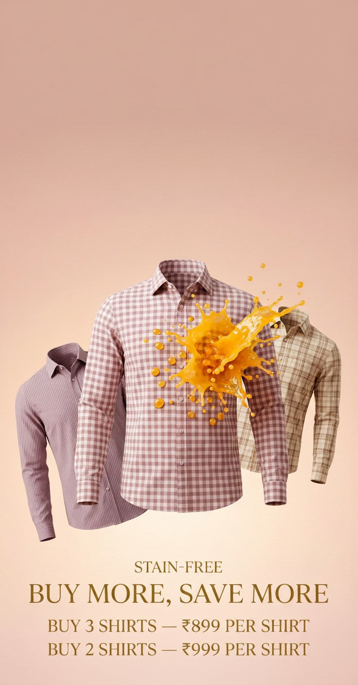 Buy more, save more — stain-free shirts